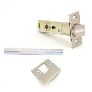Privacy Lever Replacement Latch with Full Lip Strike in Satin Nickel