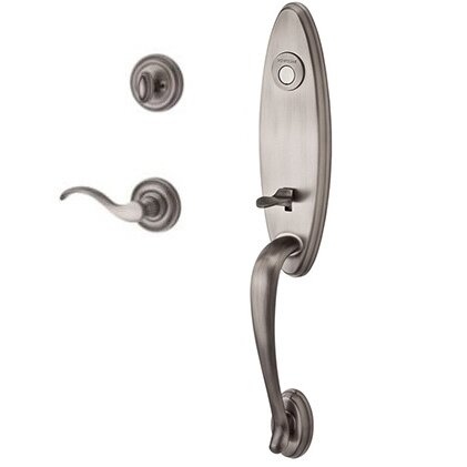 Right Handed Full Dummy Handleset with Curve Lever in Matte Antique Nickel