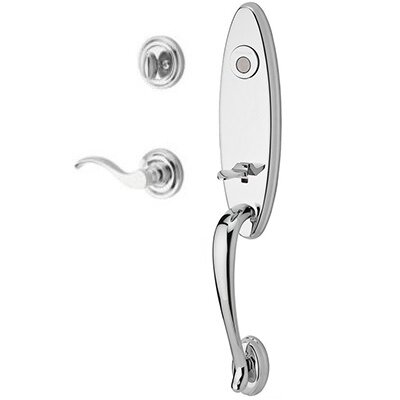 Right Handed Full Dummy Handleset with Curve Lever in Polished Chrome