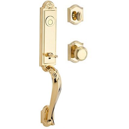 Full Dummy Handleset with Traditional Knob in Polished Brass