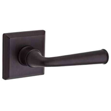 Full Dummy Door Lever with Traditional Square Rose in Venetian Bronze