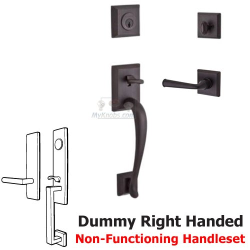 Right Handed Full Dummy Handleset with Federal Lever in Venetian Bronze