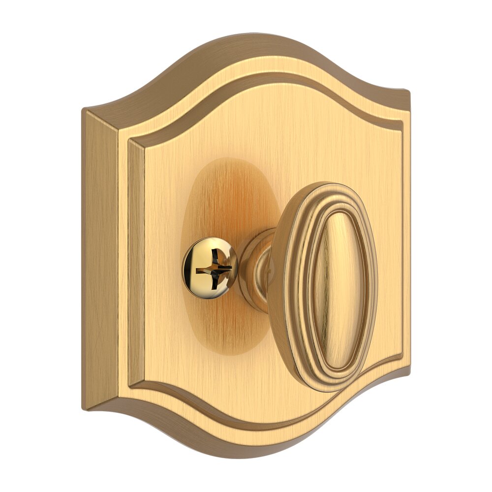 Patio (One-Sided) Arch Deadbolt in PVD Lifetime Satin Brass