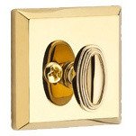 Patio (One-Sided) Square Deadbolt in Polished Brass