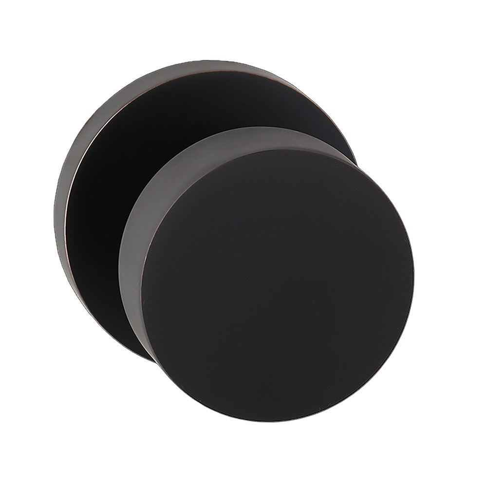 Dummy Round Rosette with Contemporary Round Knob in Oil Rubbed Bronze