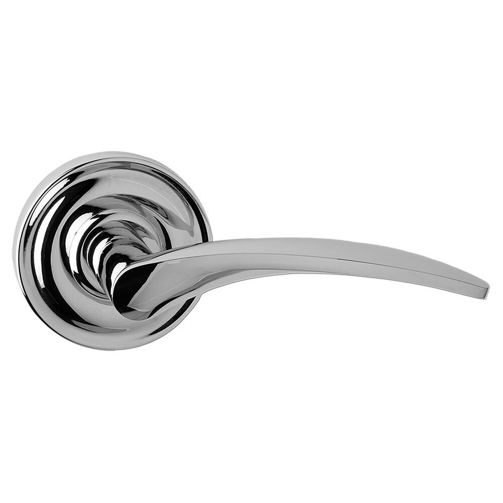 Passage Round Rosette with Right Handed Curved Lever in Chrome