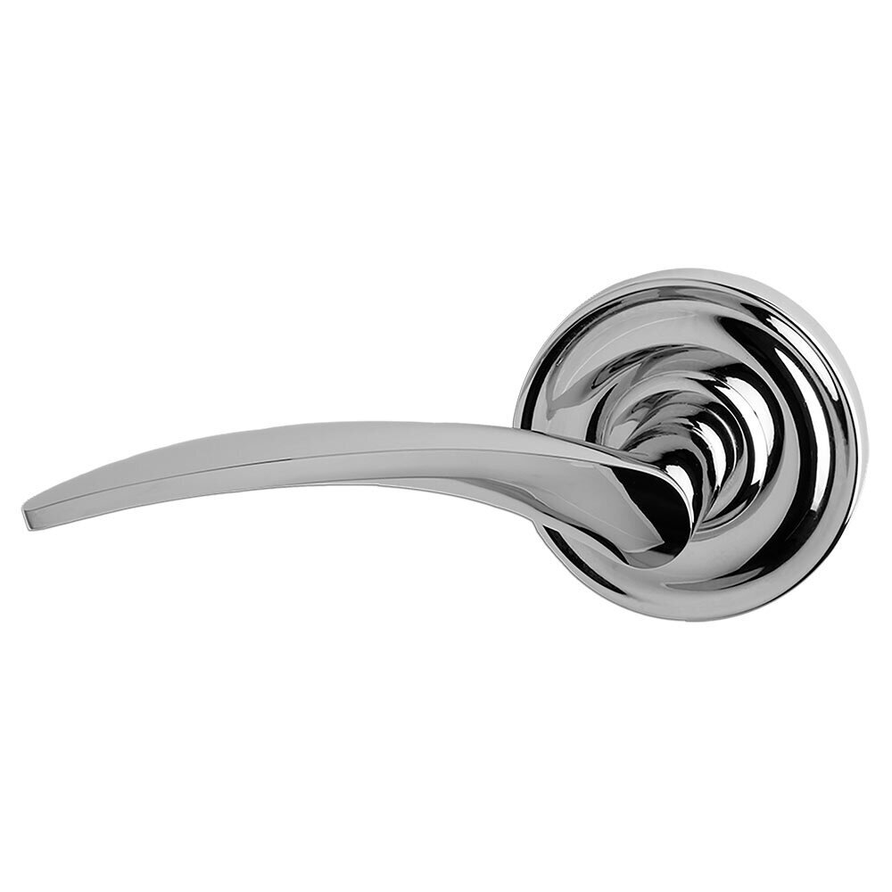 Dummy Round Rosette with Left Handed Curved Lever in Chrome