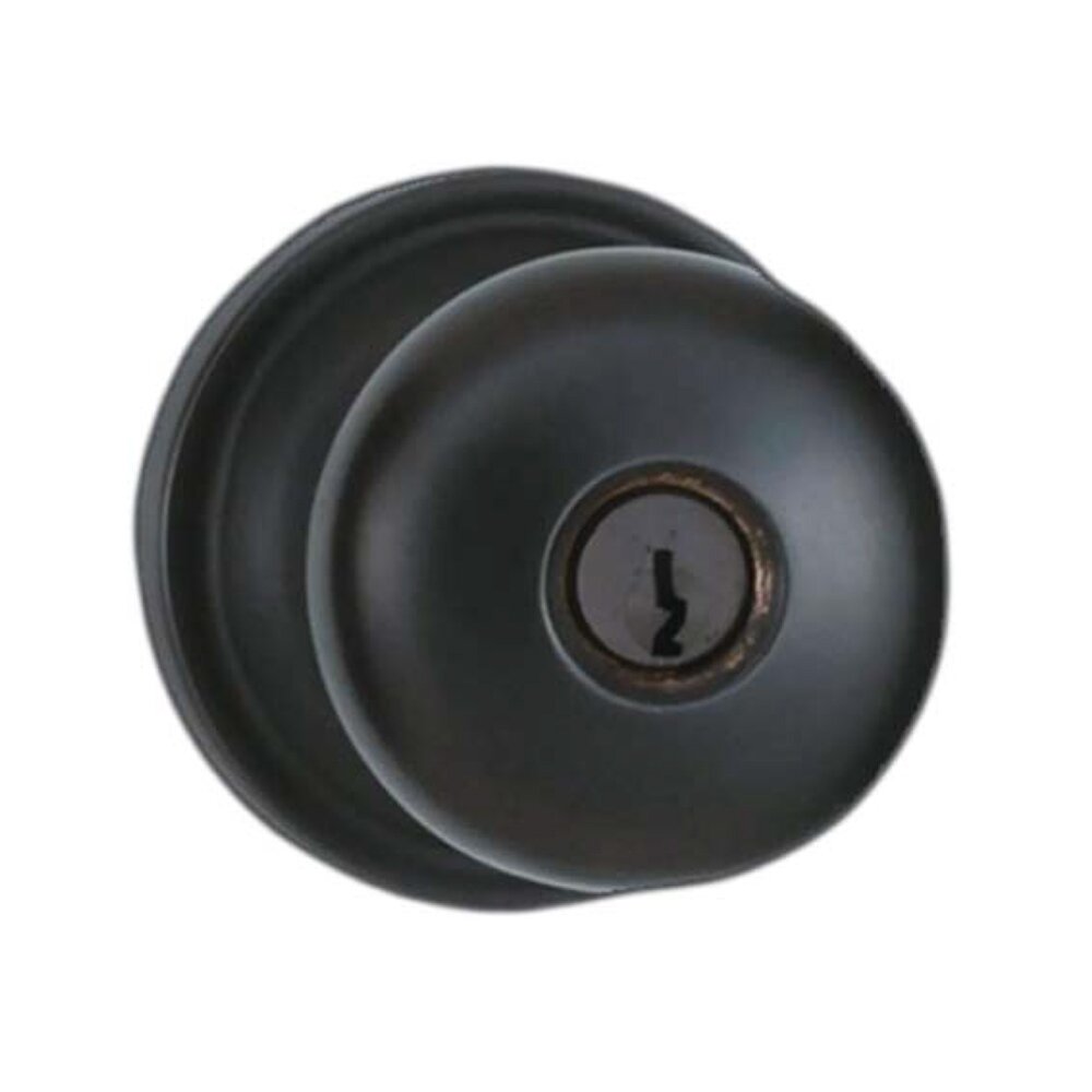 Entry Round Rosette with Classic Round Knob in Oil Rubbed Bronze