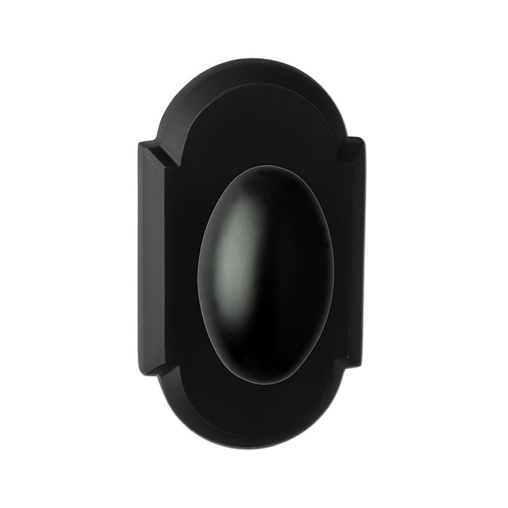 Privacy Oxford 905G-2 Egg Knob with Arched Trim in Matte Black