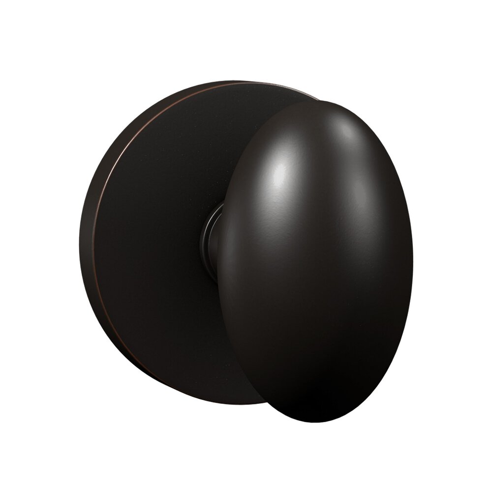 Privacy Oxford 905-6 Egg Knob with Round Trim in Oil Rubbed Bronze