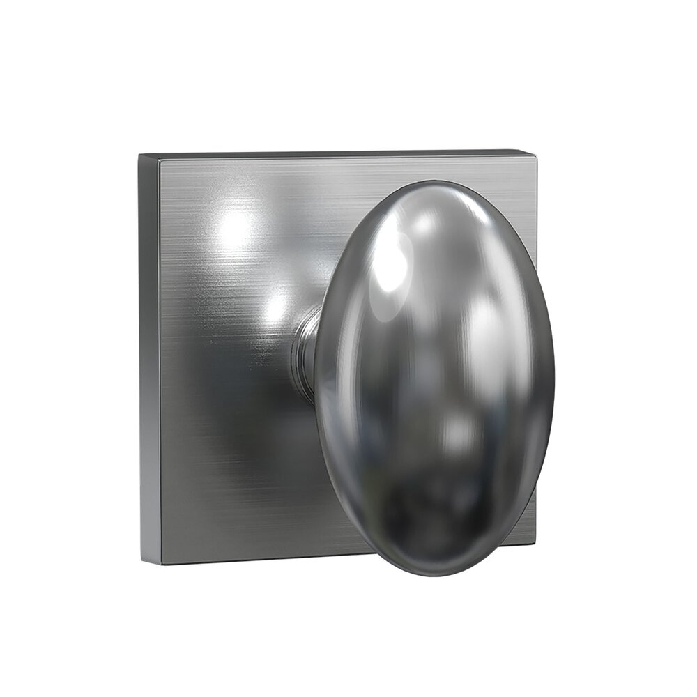 Passage Oxford 905-7 Egg Knob with Square Trim in Satin Nickel