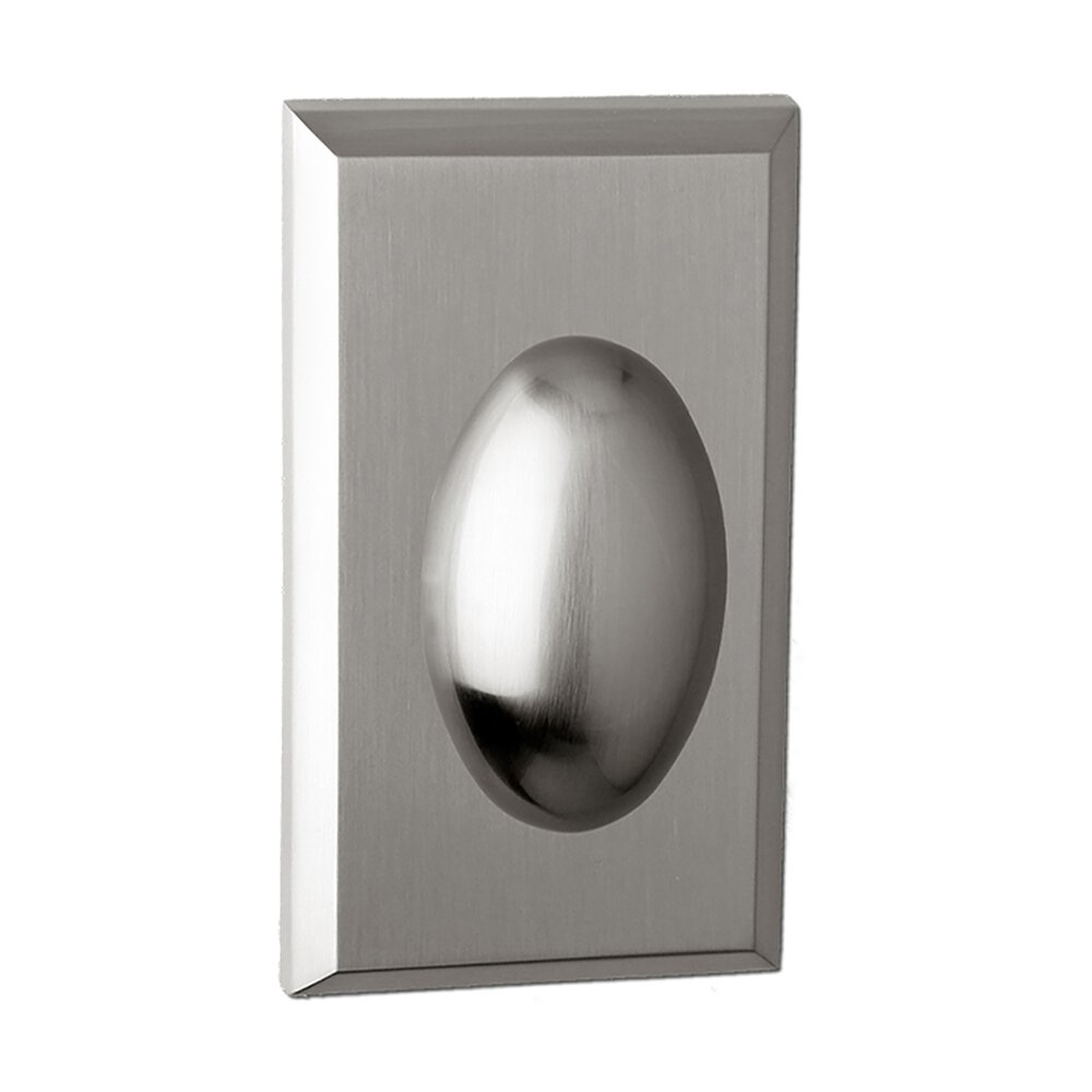 Privacy Oxford 905G-1 Egg Knob with Rectangle Trim in Satin Nickel