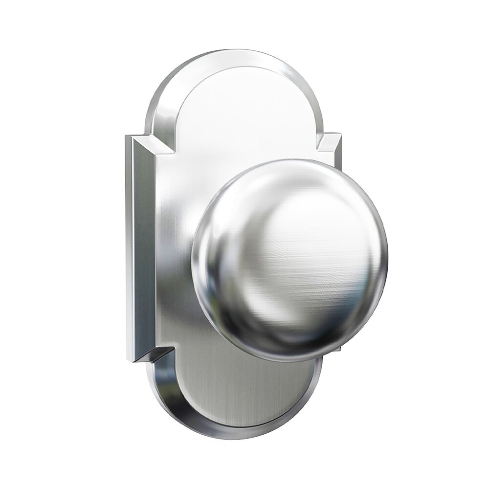 Passage Macon 906G-2 Round Knob with Arched Trim in Bright Chrome