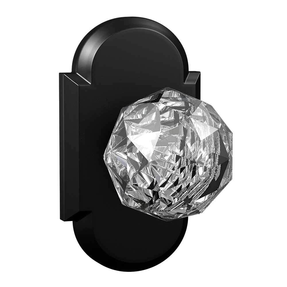 Dummy Large Arch Rosette with Crystal Ball Knob in Black