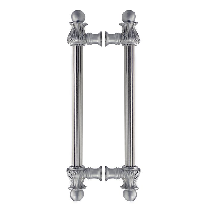 Acanthus Back To Back 6" Centers With 5/8" Reeded Center Long Pull Romanesque Style in Oil Rubbed Bronze