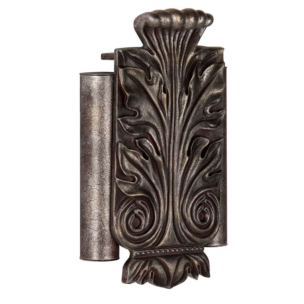 Classic with Leaf Design and Scroll Work Door Chime in Hand Painted Renaissance Crackle