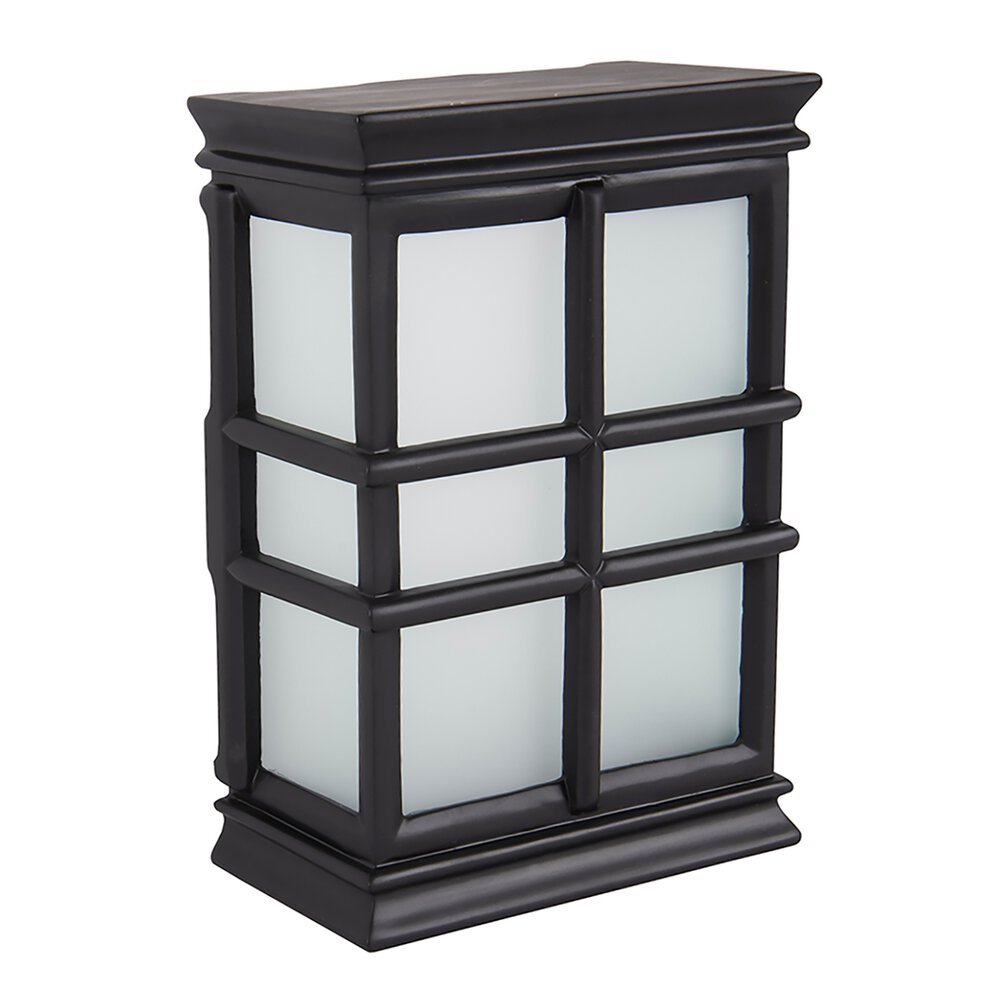 Hand-Carved Window Pane Chime In Flat Black