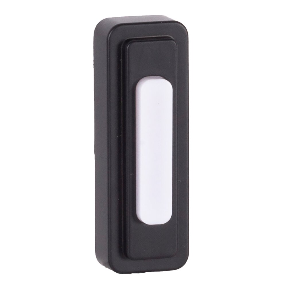 Tiered Surface Mount Lighted Push Button Door Bell In Flat Black