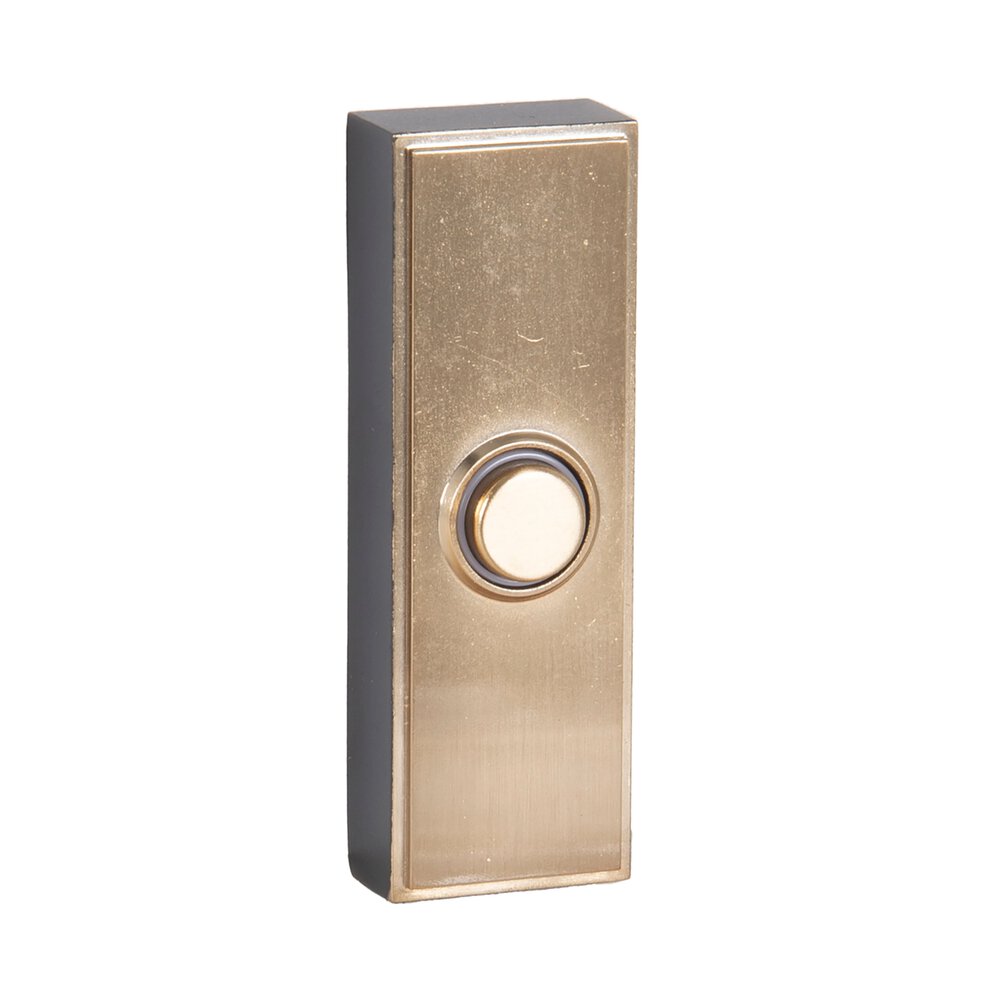 Surface Mount Push Button Door Bell In Satin Brass