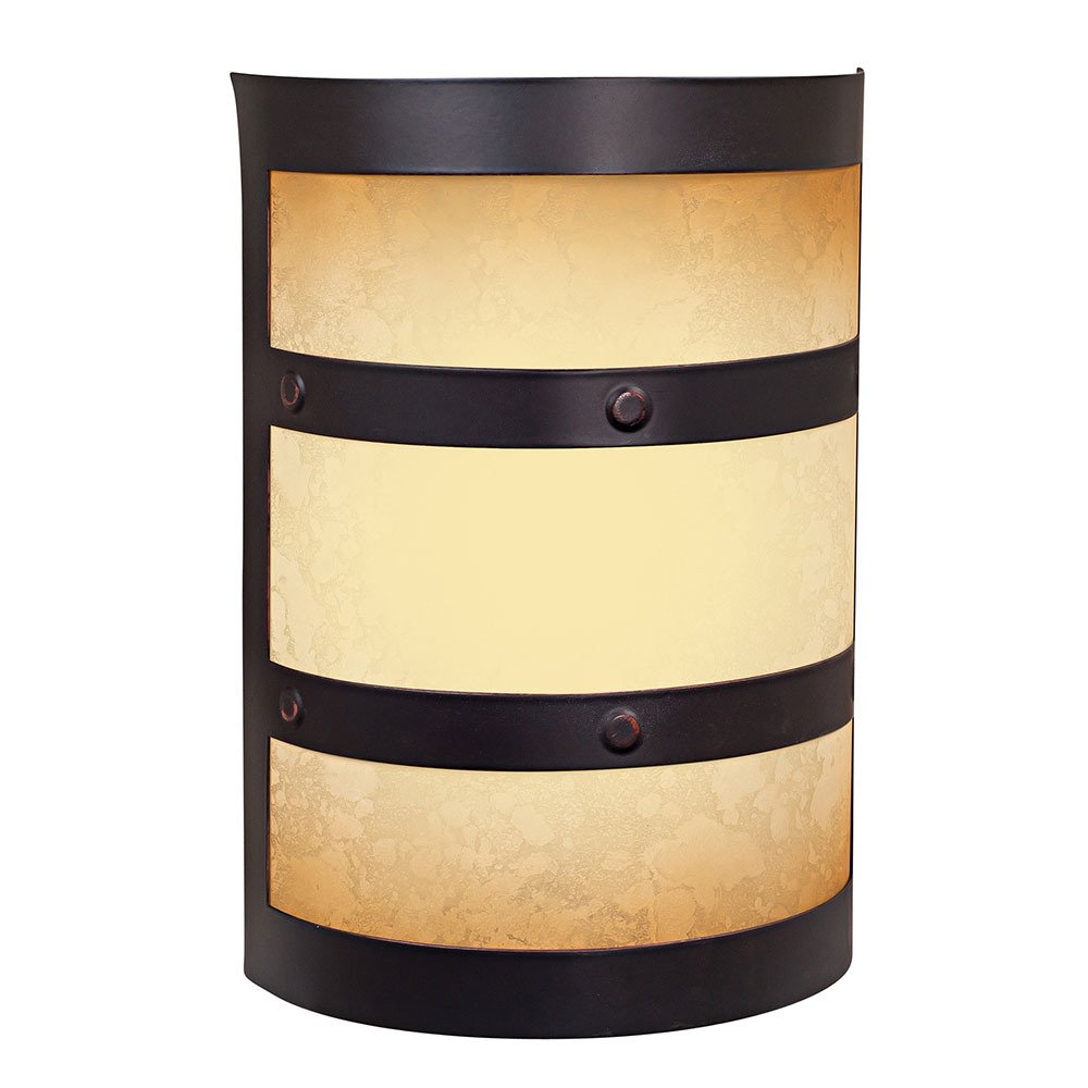 LED Contemporary Cylinder w/Scavo Glass Door Chime in Oiled Bronze Gilded