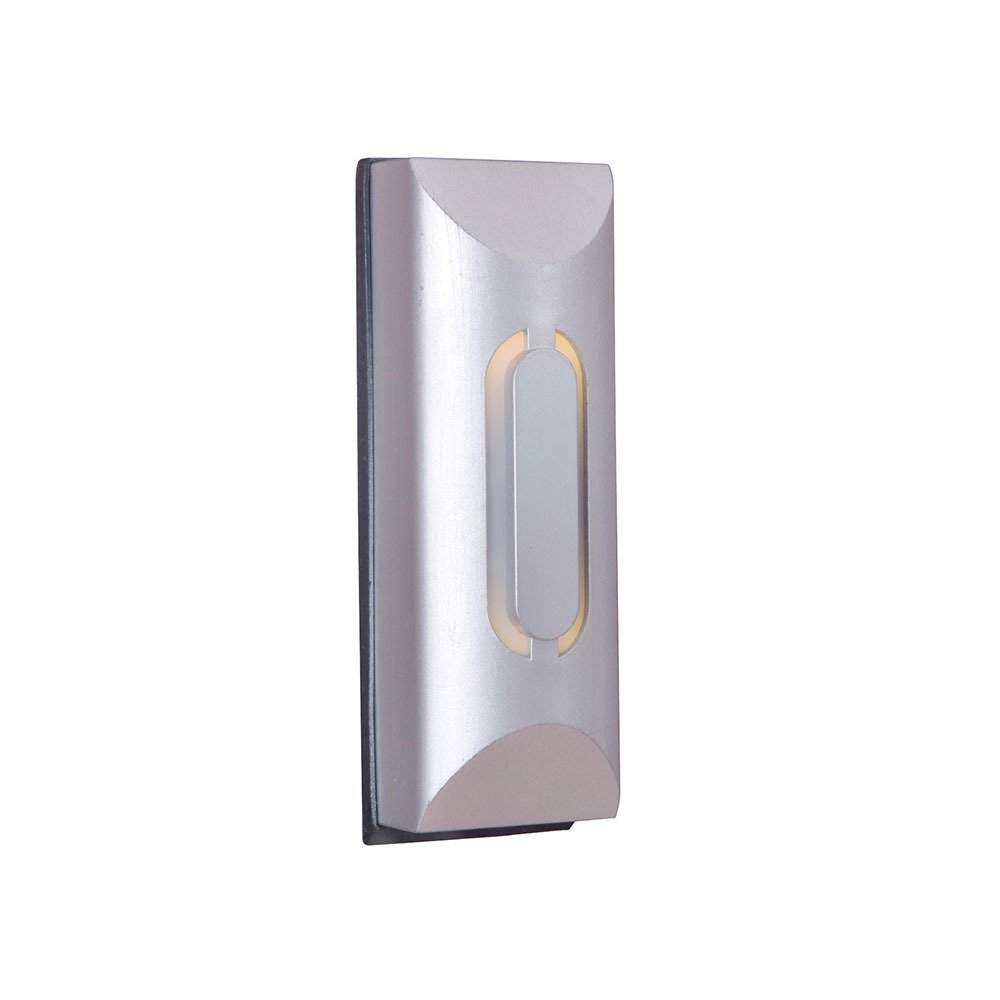 LED Beveled Cylinder Door Bell in Brushed Nickel