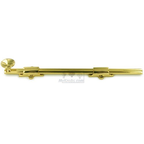 Solid Brass 12" Heavy Duty Surface Bolt in Polished Brass