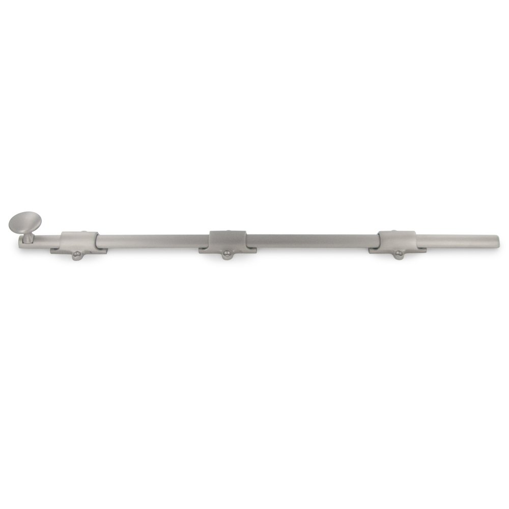 Solid Brass 18" Heavy Duty Surface Bolt in Brushed Nickel