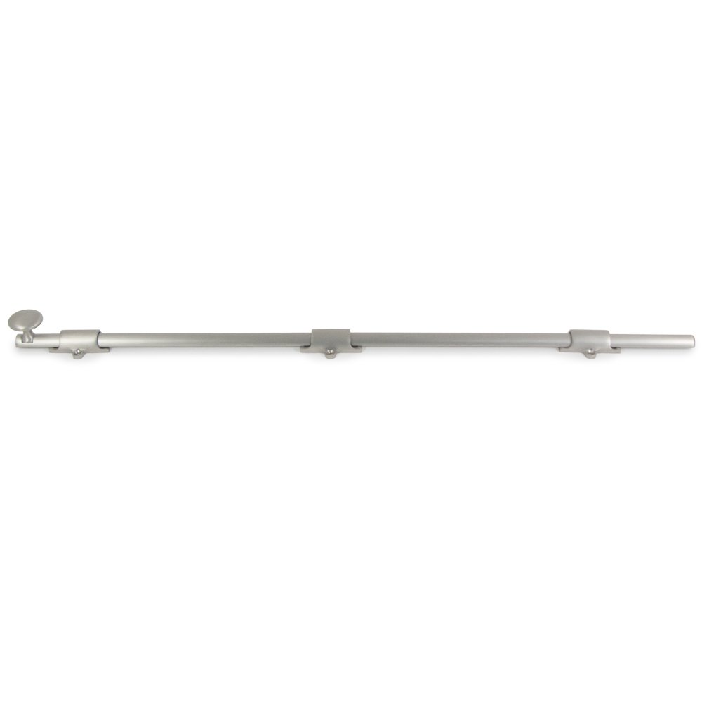 Solid Brass 24" Heavy Duty Surface Bolt in Brushed Nickel