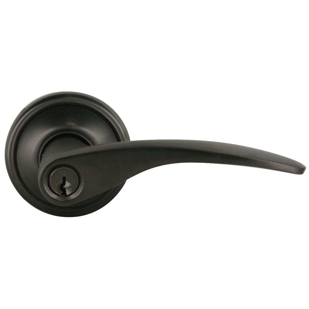 Keyed Right Handed Entry Door Lever in Oil Rubbed Bronze