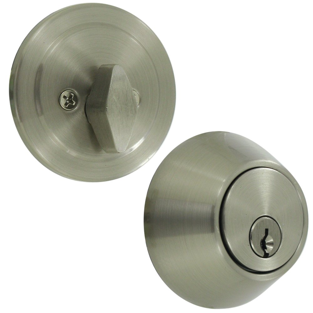 Heavy Duty Single Cylinder Deadbolt in Brushed Stainless Steel