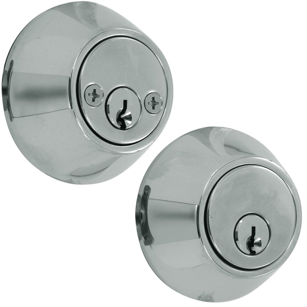 Heavy Duty Double Cylinder Deadbolt in Polished Chrome