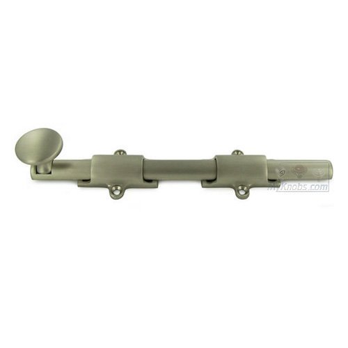 Solid Brass 8" Heavy Duty Surface Bolt in Brushed Nickel
