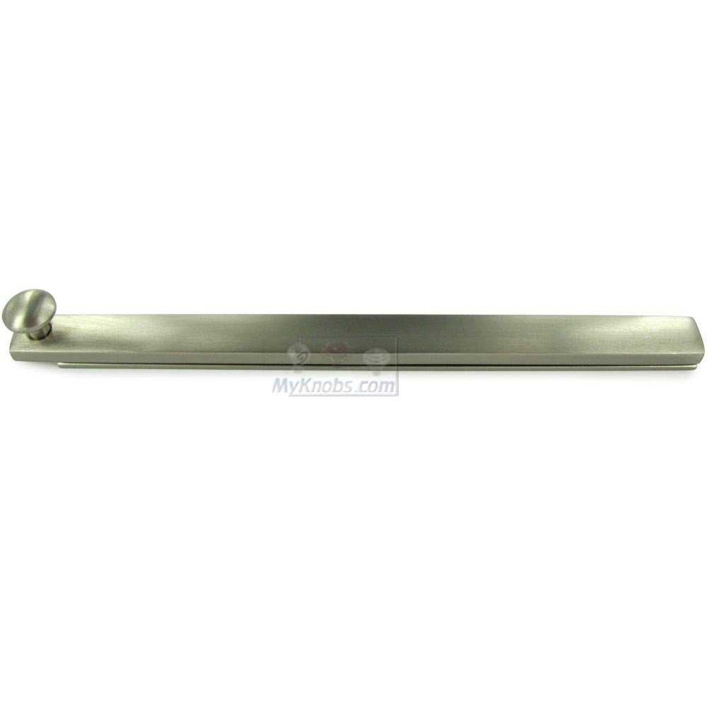 Solid Brass 8" Heavy Duty Surface Bolt with Concealed Screws in Brushed Nickel