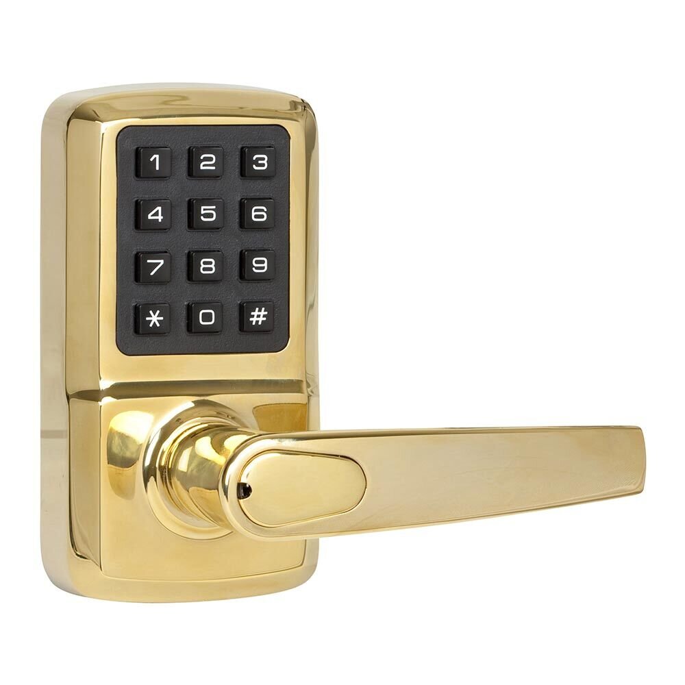 Entry SK500 Digital Lock with Right Handed Milton Lever in Lifetime Brass