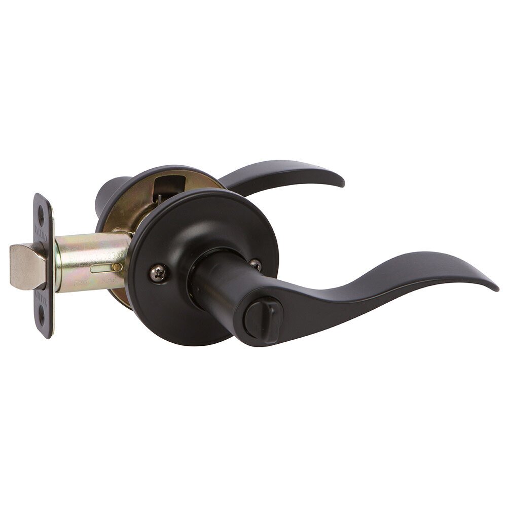 Privacy Bennett Right Handed Lever in Powder Coated Black