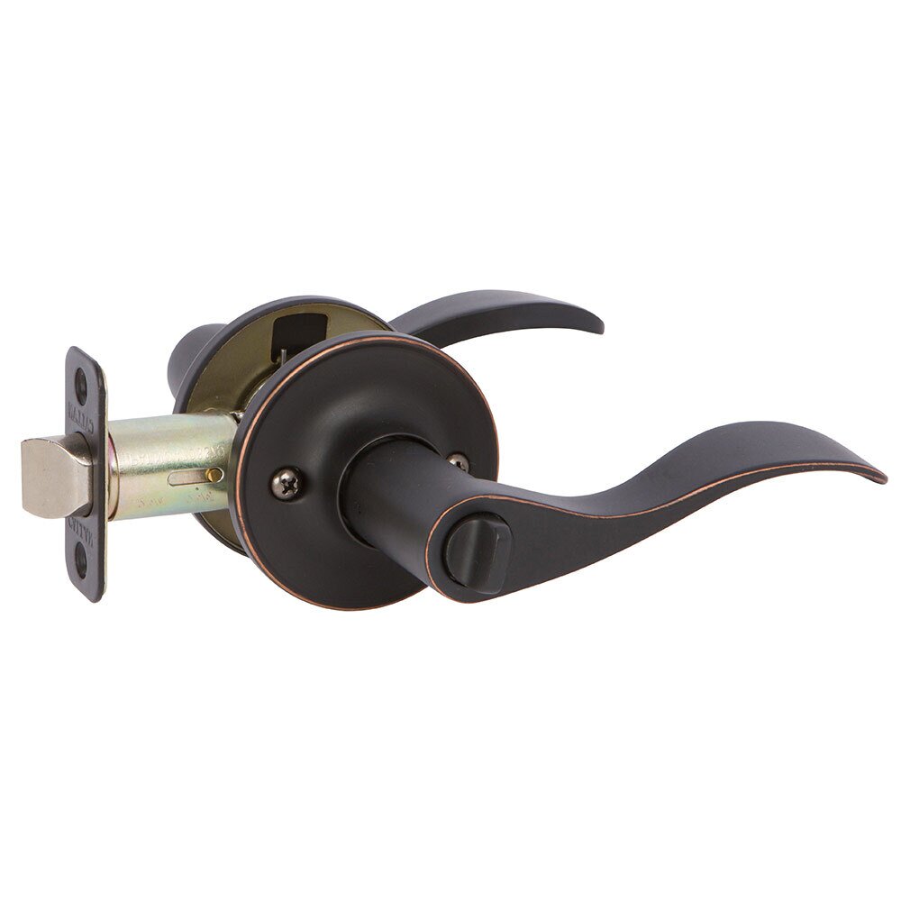 Privacy Bennett Right Handed Lever in Edged Oil Rubbed Bronze