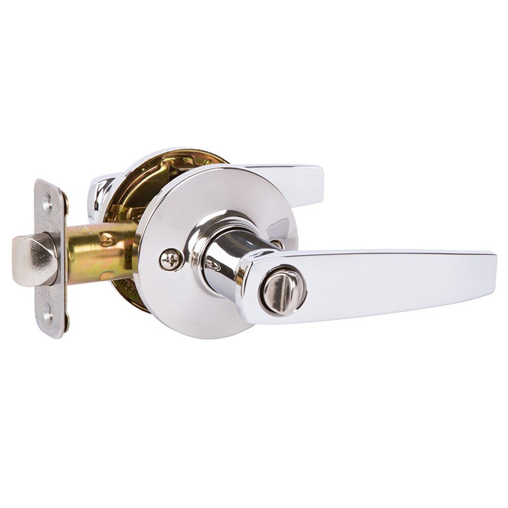 Privacy Milton Lever in Polished Chrome