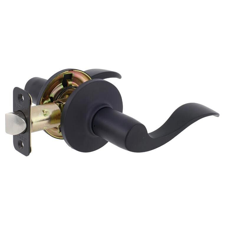 Passage Logan Right Handed Lever in Powder Coated Black