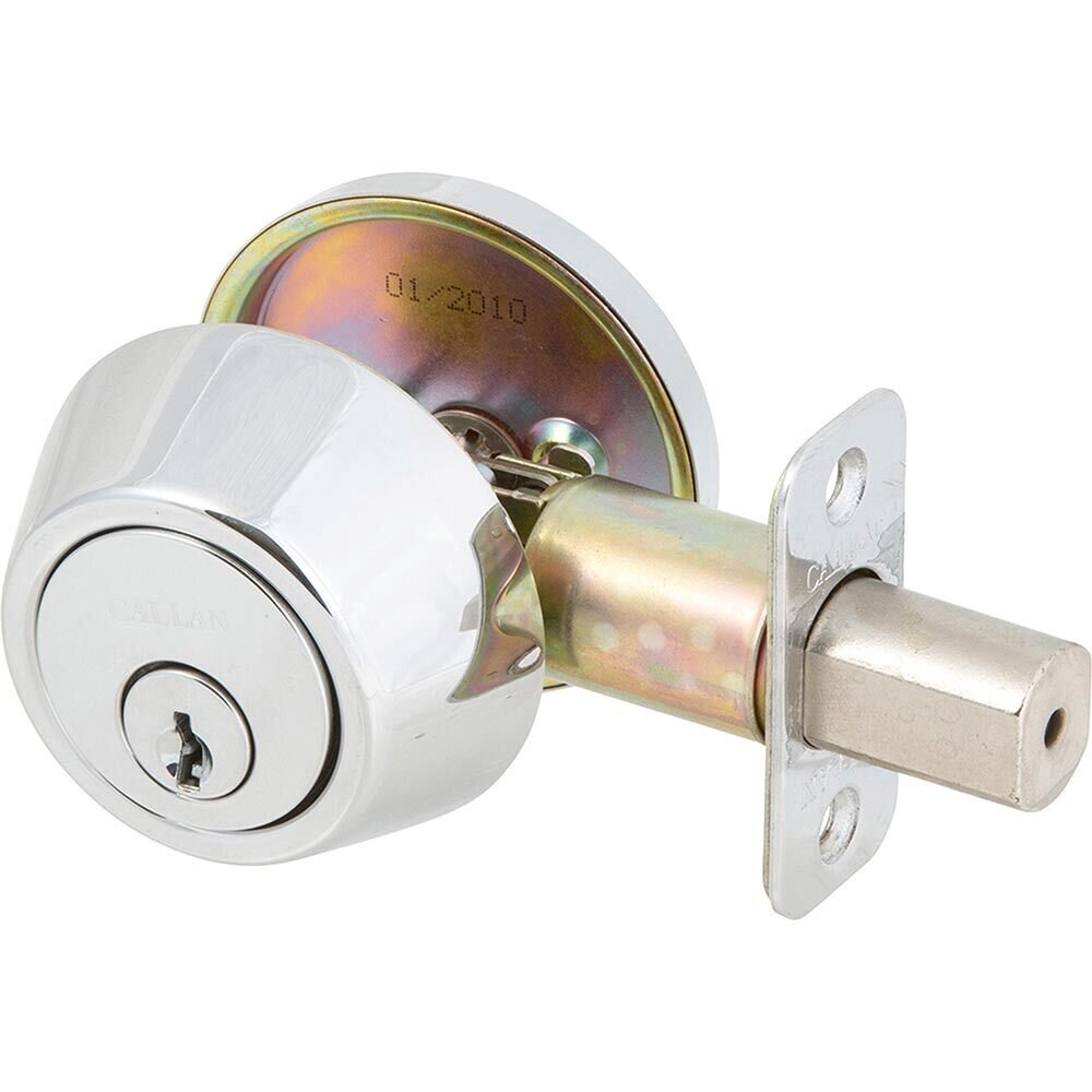 Callan Double Cylinder Deadbolt in Polished Chrome