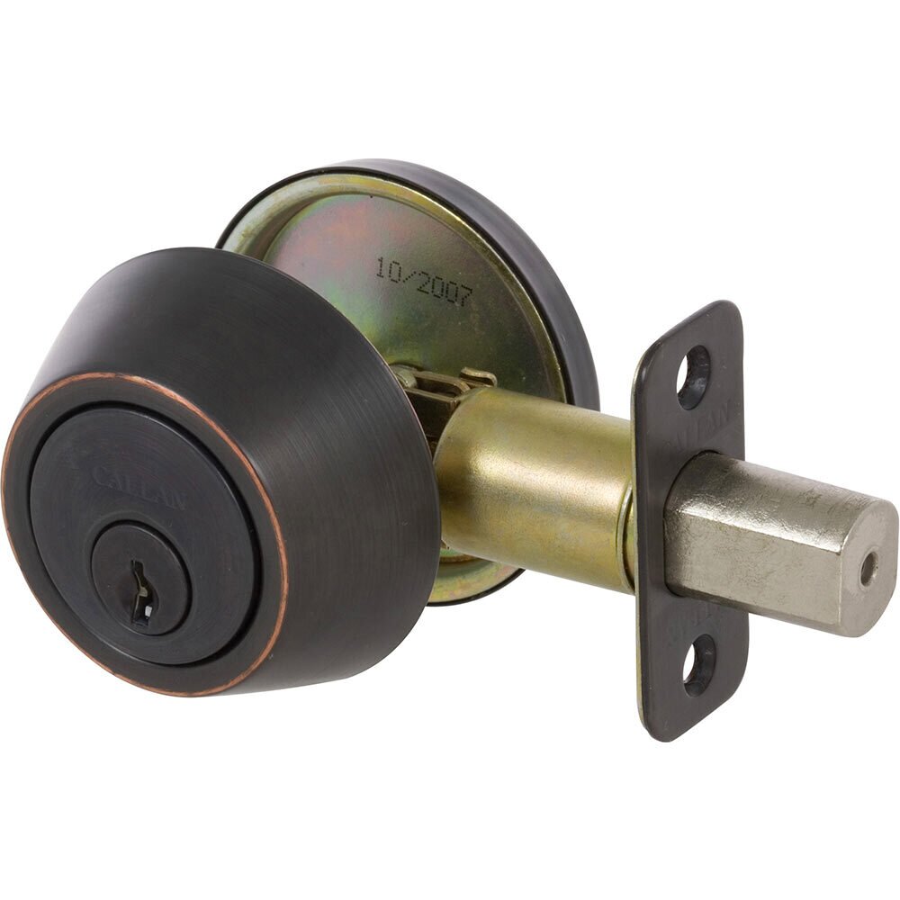 Callan Double Cylinder Deadbolt in Edged Oil Rubbed Bronze