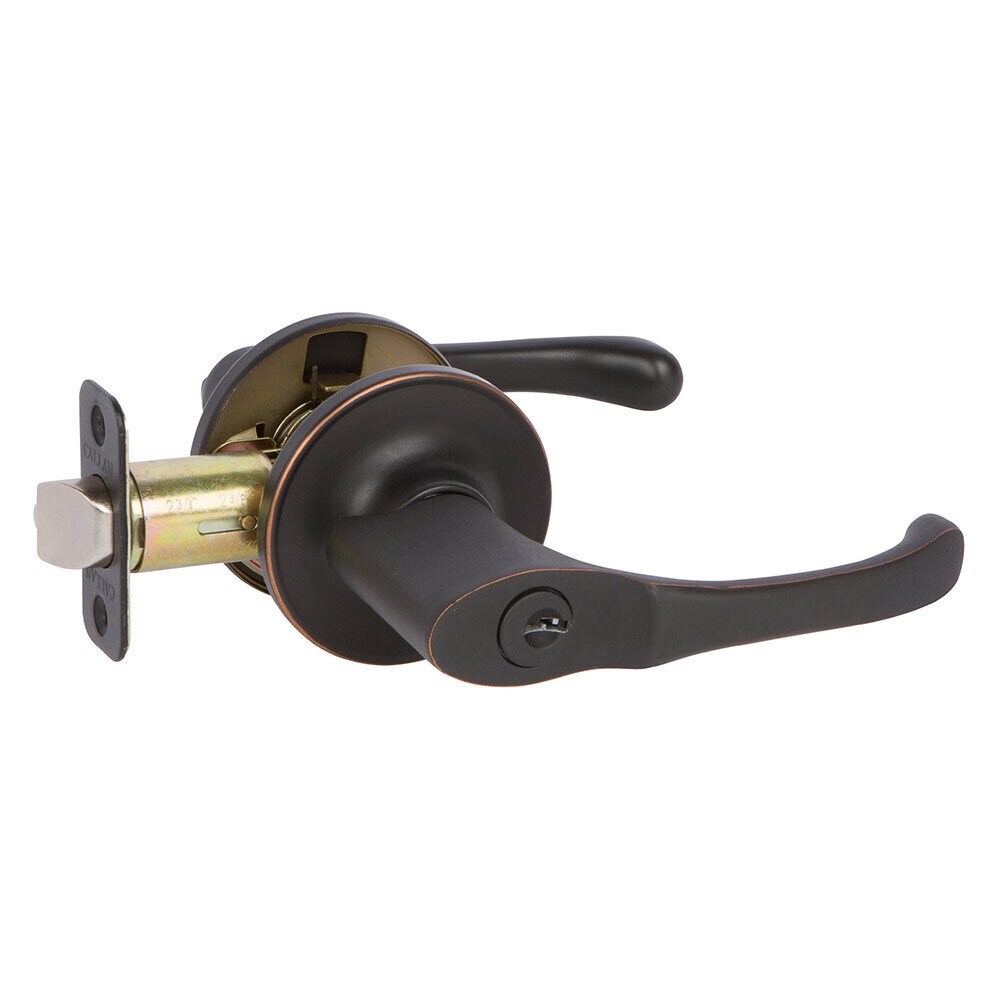 Entry Newport Lever in Edged Oil Rubbed Bronze