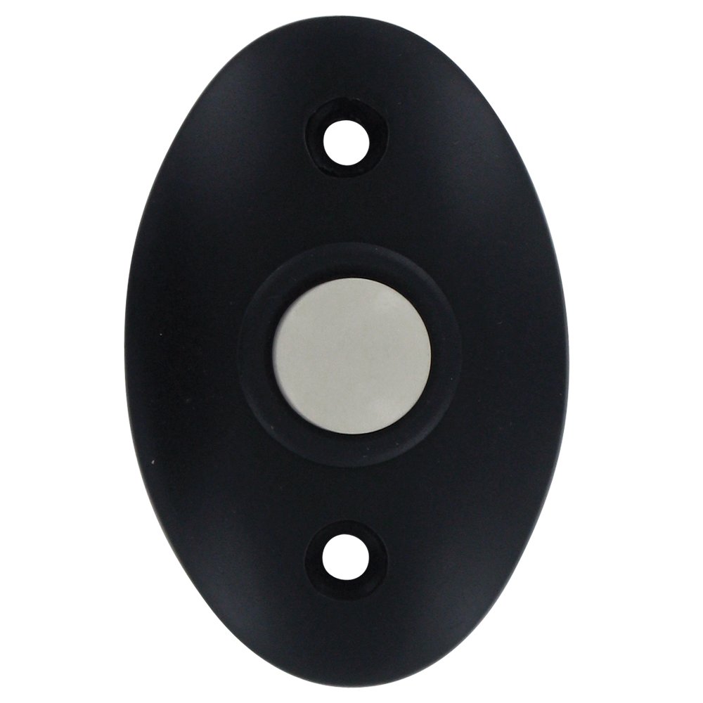 Solid Brass Standard Bell Button in Paint Black