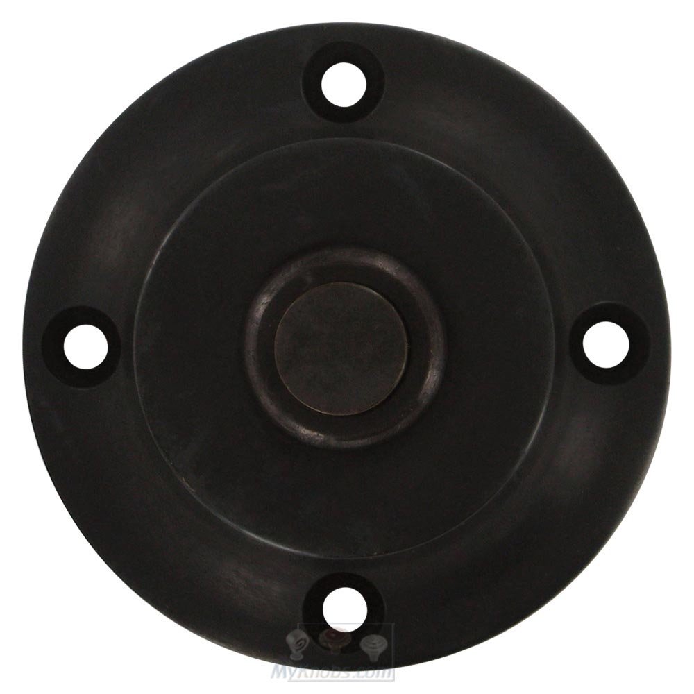 Solid Brass Round Contemporary Bell Button in Oil Rubbed Bronze