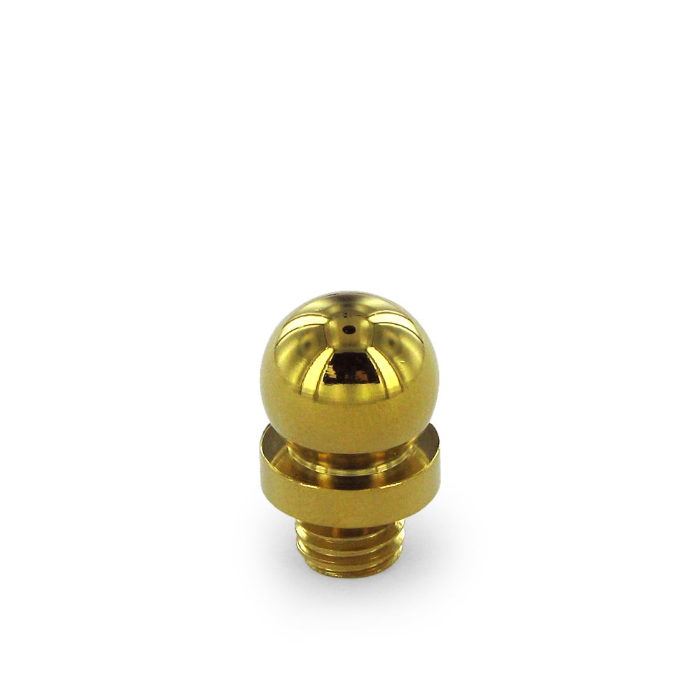 Solid Brass Ball Tip Door Hinge Lifetime Finish Finial (Sold Individually) in PVD Brass