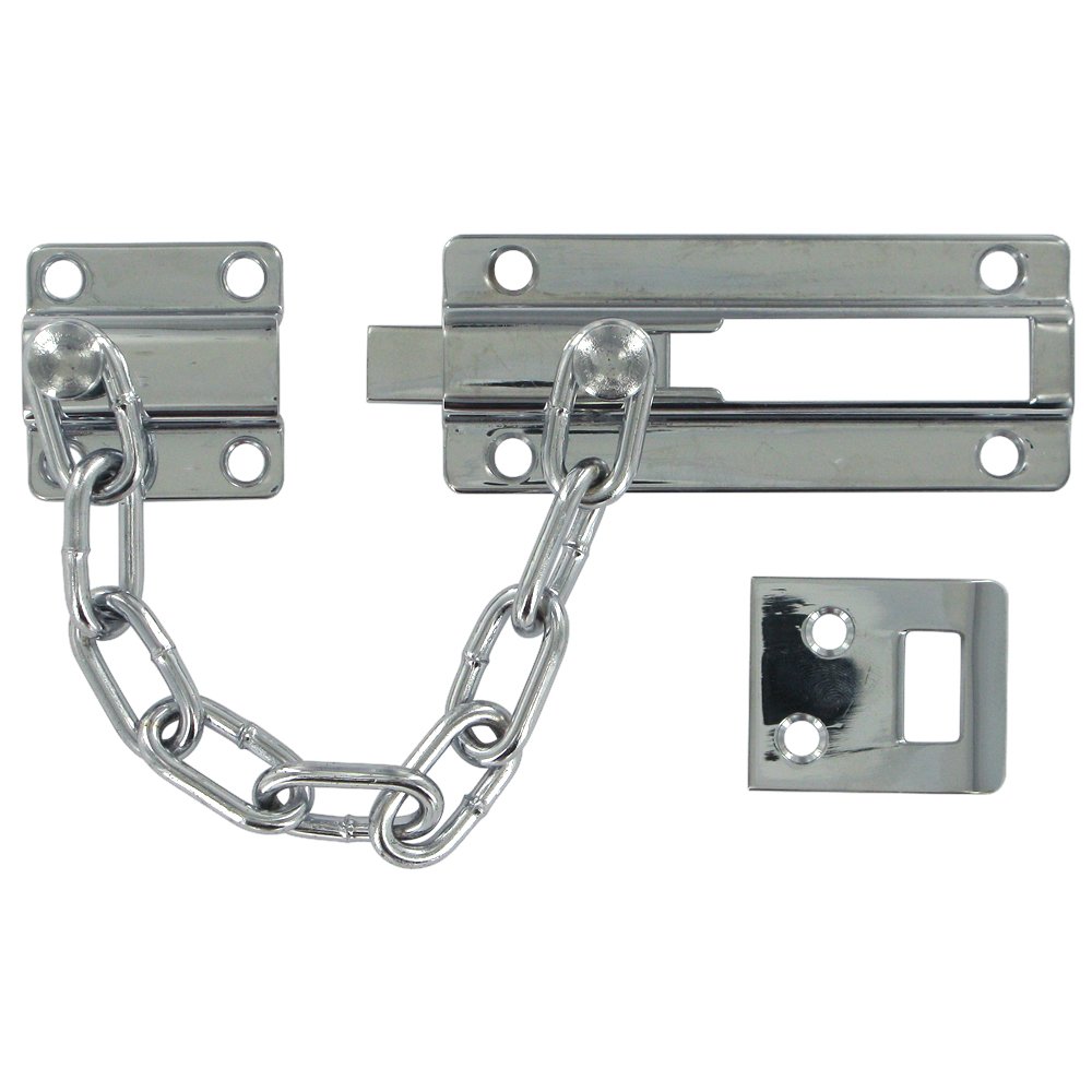 Solid Brass Security Chain/Doorbolt in Polished Chrome