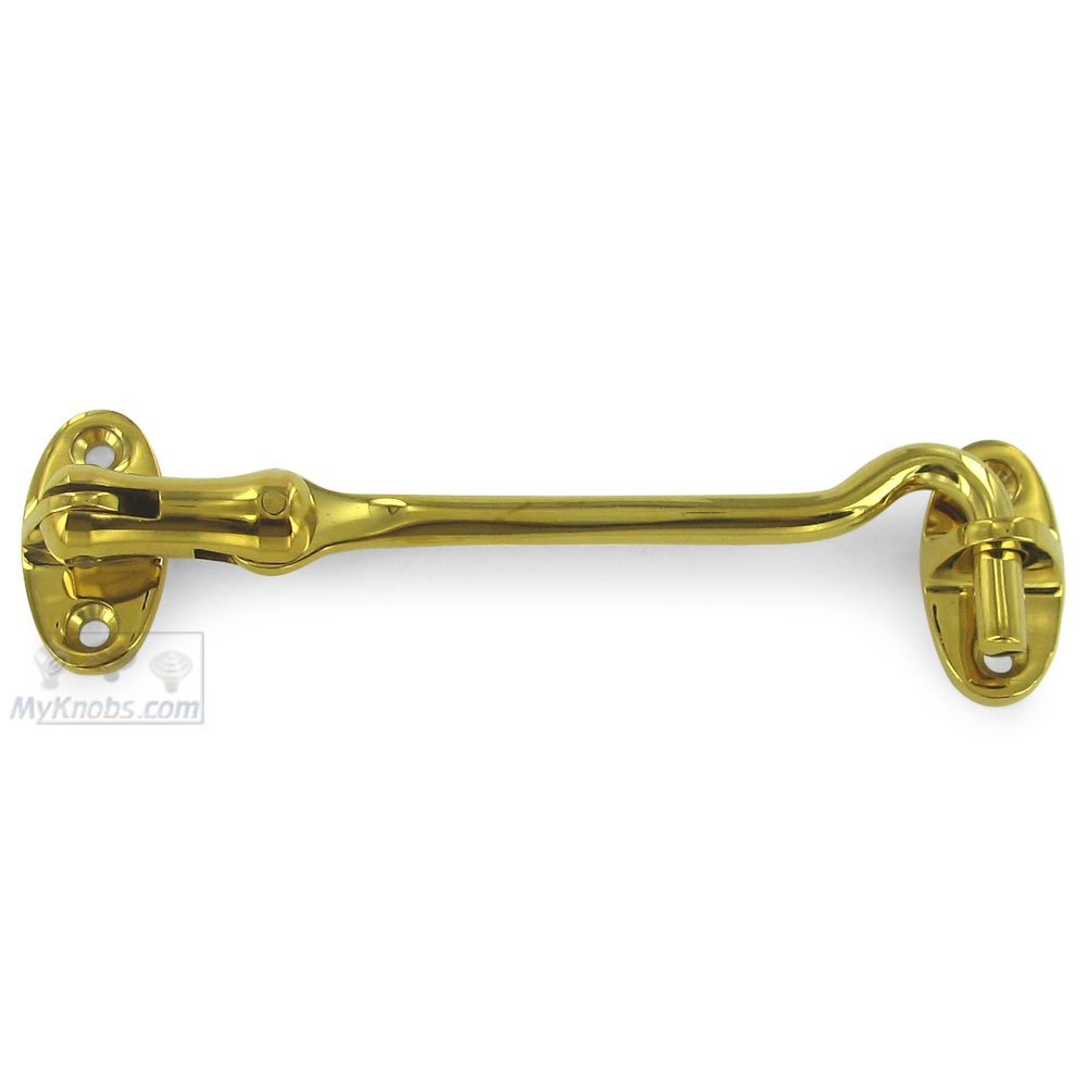 Solid Brass 4" Cabin Swivel Hook in PVD Brass