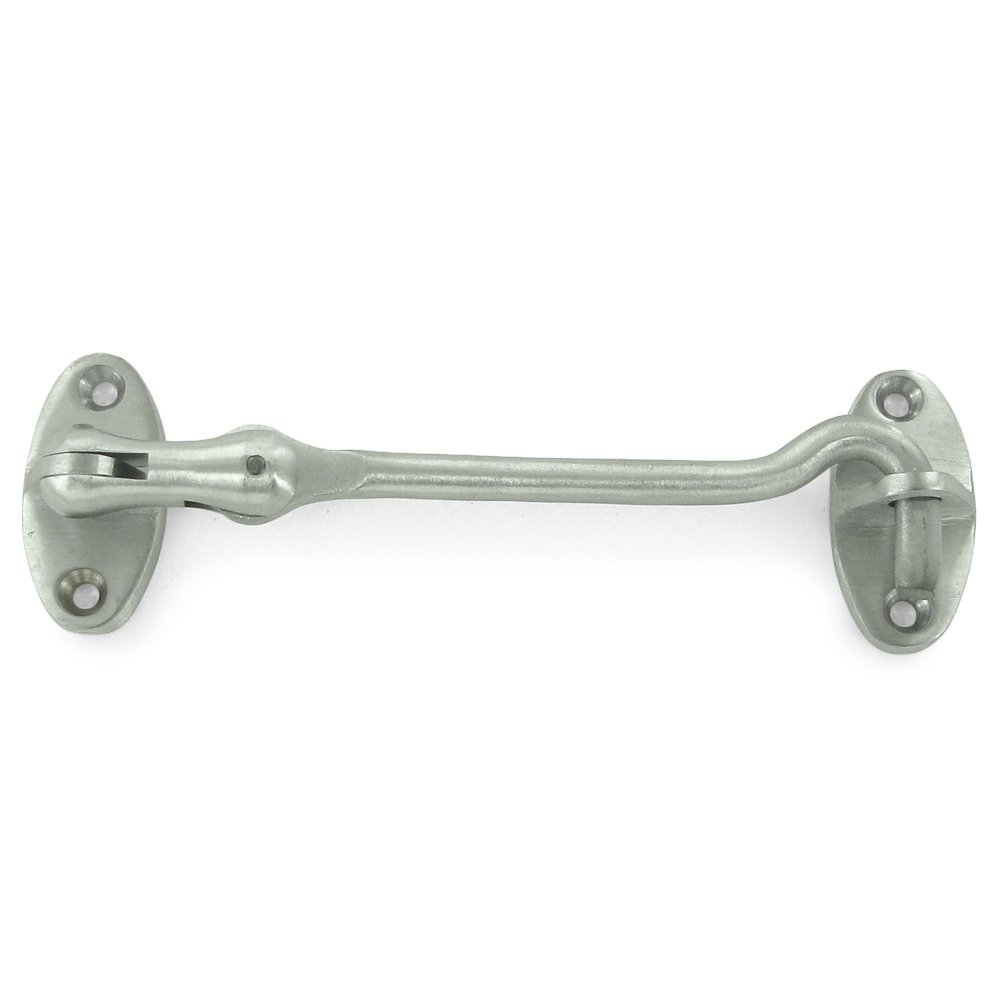 Solid Brass 4" Cabin Swivel Hook in Brushed Chrome