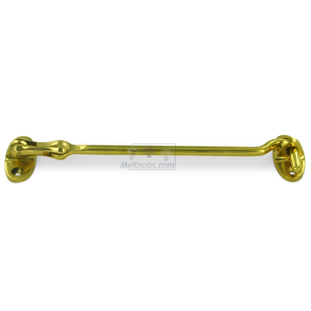 Solid Brass 6" Cabin Swivel Hook in Polished Brass