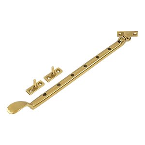 Solid Brass 13" Colonial Casement Stay Adjuster in PVD Brass