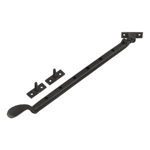 Solid Brass 13" Colonial Casement Stay Adjuster in Oil Rubbed Bronze